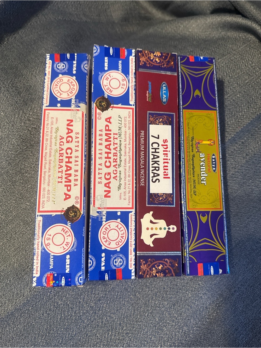 Satya Nag Champa & 7 Chakras Incense Pack - Blue